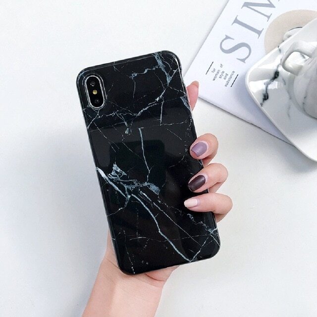 Black Marble iPhone Case