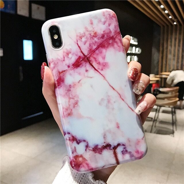 Bloody White Marble iPhone Case