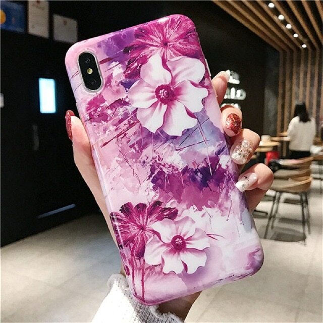 Floral Marble iPhone Case