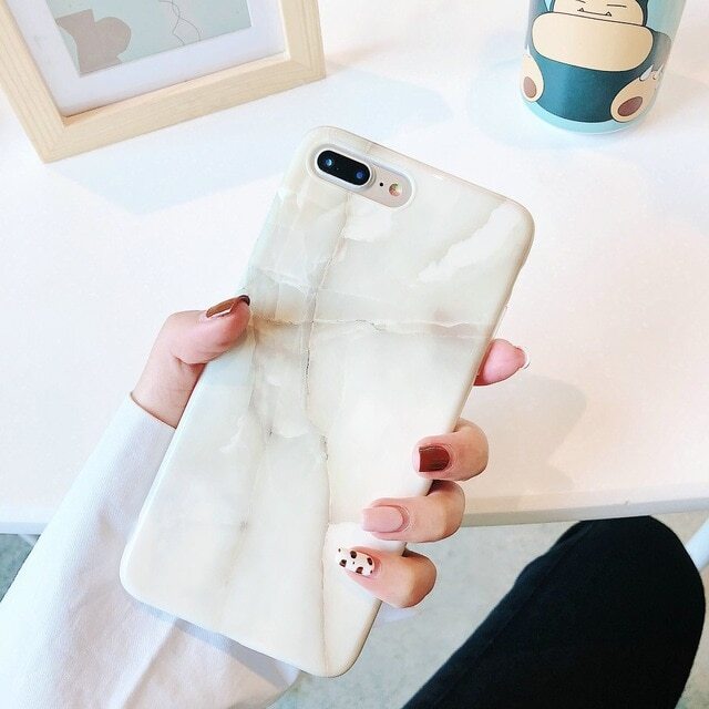 Milky White Marble iPhone Case