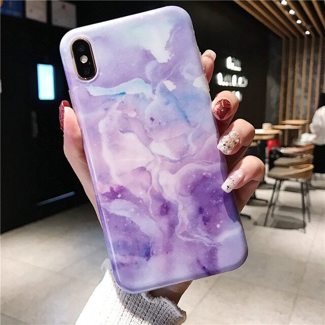 Soapy Purple Marble iPhone Case