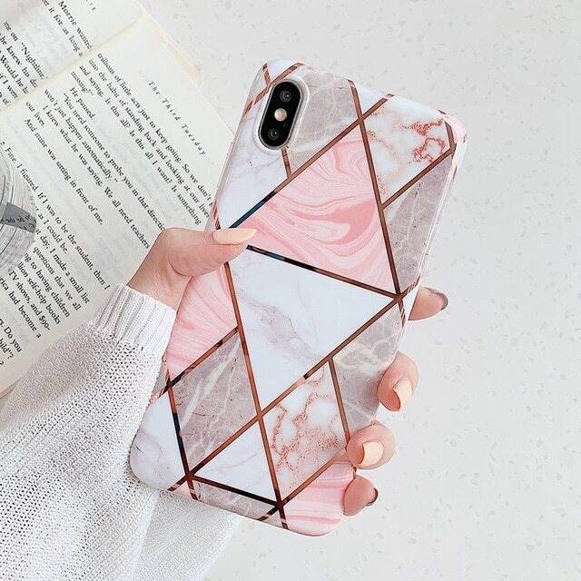Lady Like Geo Marble iPhone Case