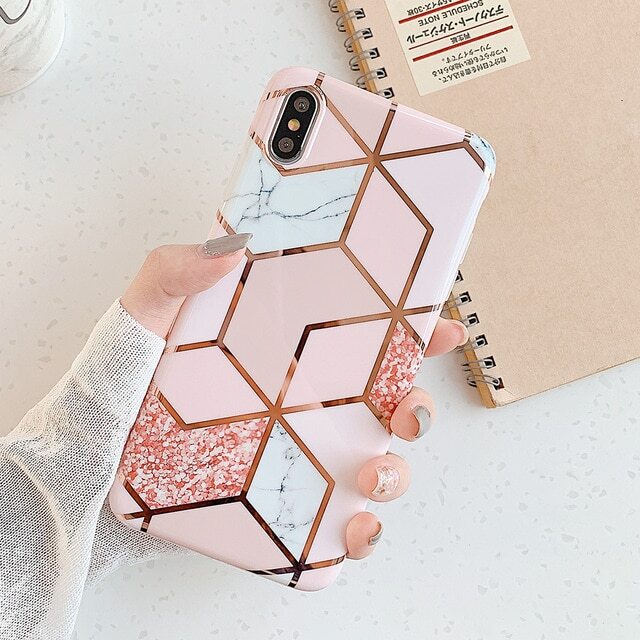Lady Lust Geo Marble iPhone Case