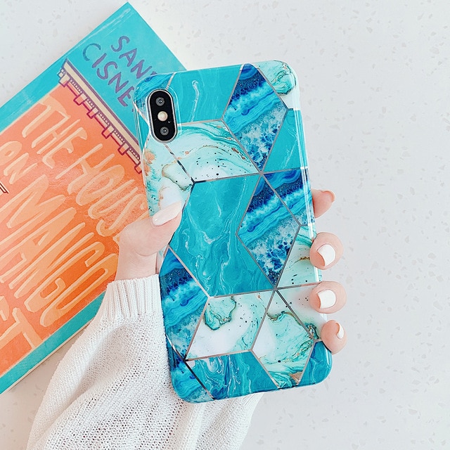 Crashing Waves Geo Marble iPhone Case
