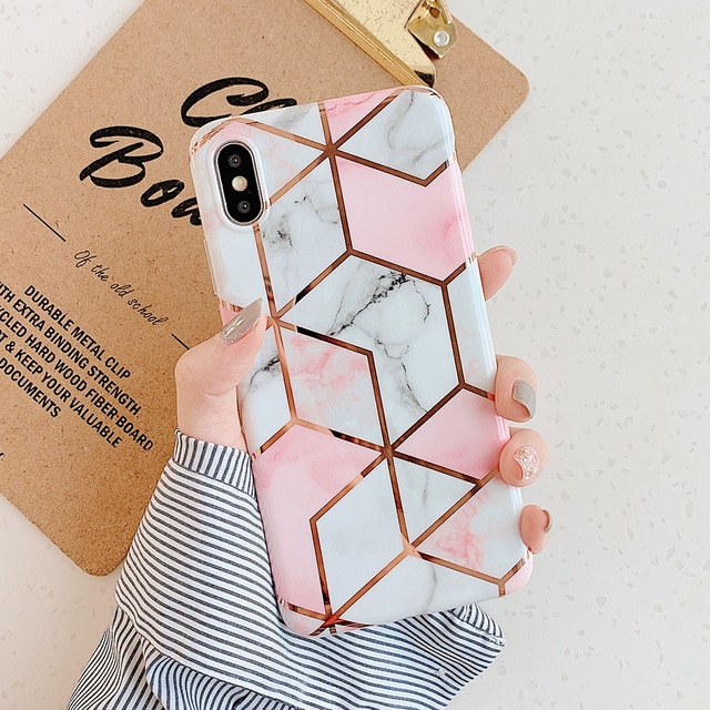Lady of Mine Geo Marble iPhone Case