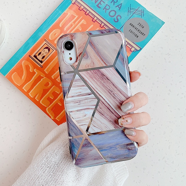 Fall Cabin Geo Marble iPhone Case